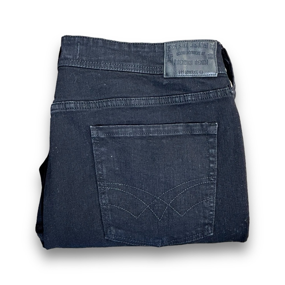 4/$20 Seven7 Men’s Black Slim Straight Jeans Size 36x30 Stretch Denim - Picture 3 of 3